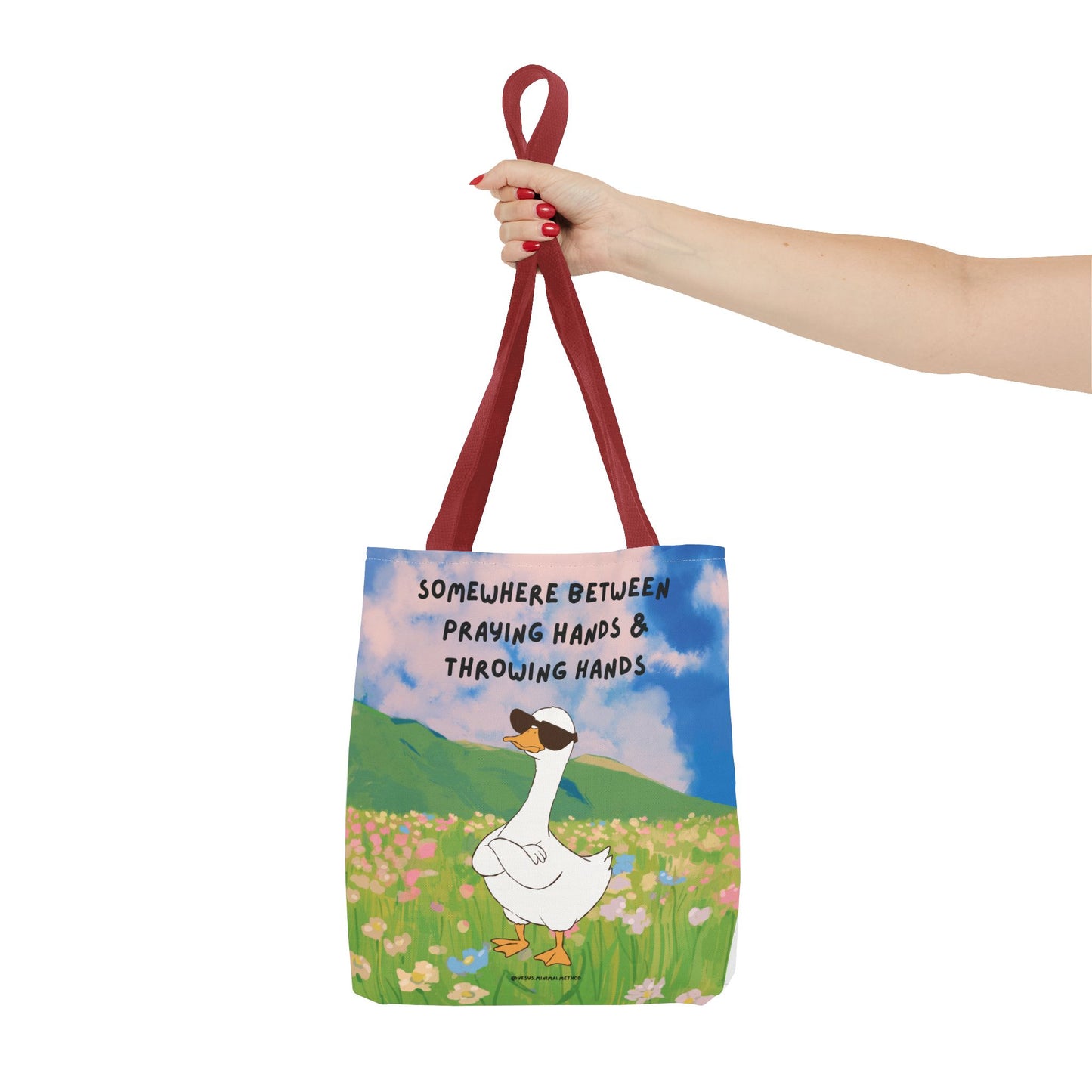 Tote Bag – Somewhere between praying hands and throwing hands
