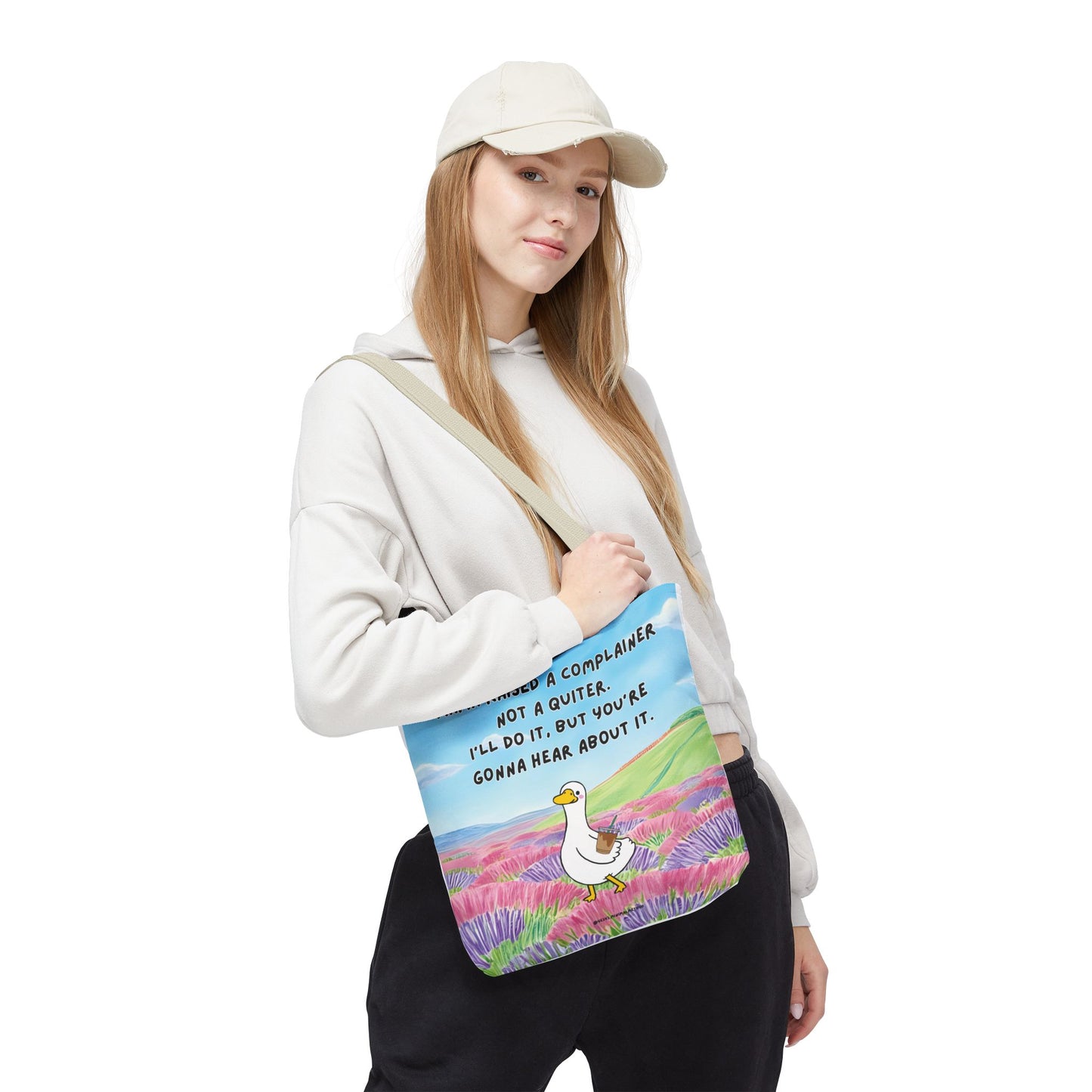 Mama Raised a Complainer Tote Bag – Funny Mom Quote All-Over Print Beach & Market Bag