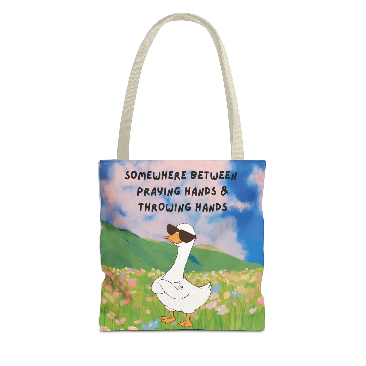Tote Bag – Somewhere between praying hands and throwing hands