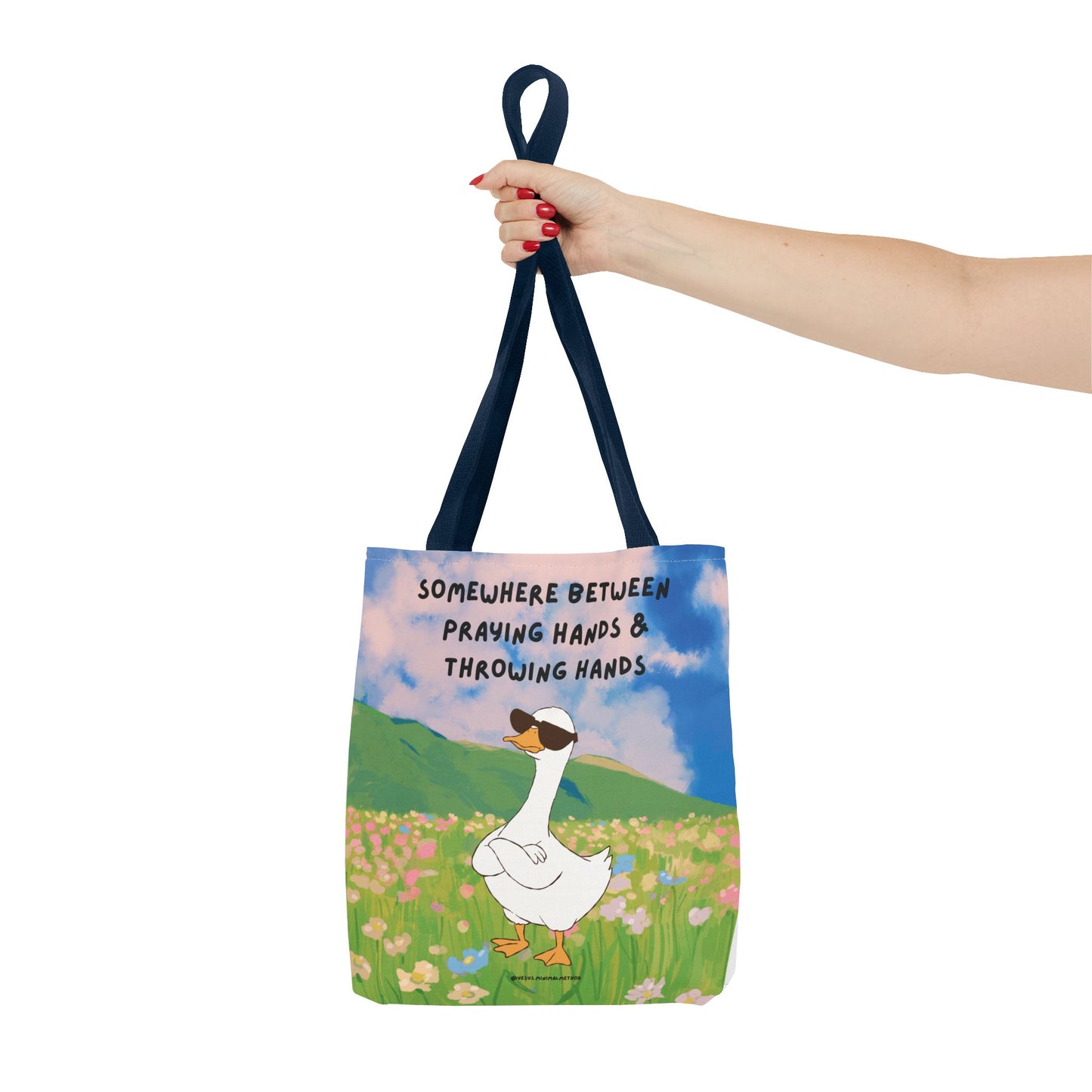 Tote Bag – Somewhere between praying hands and throwing hands