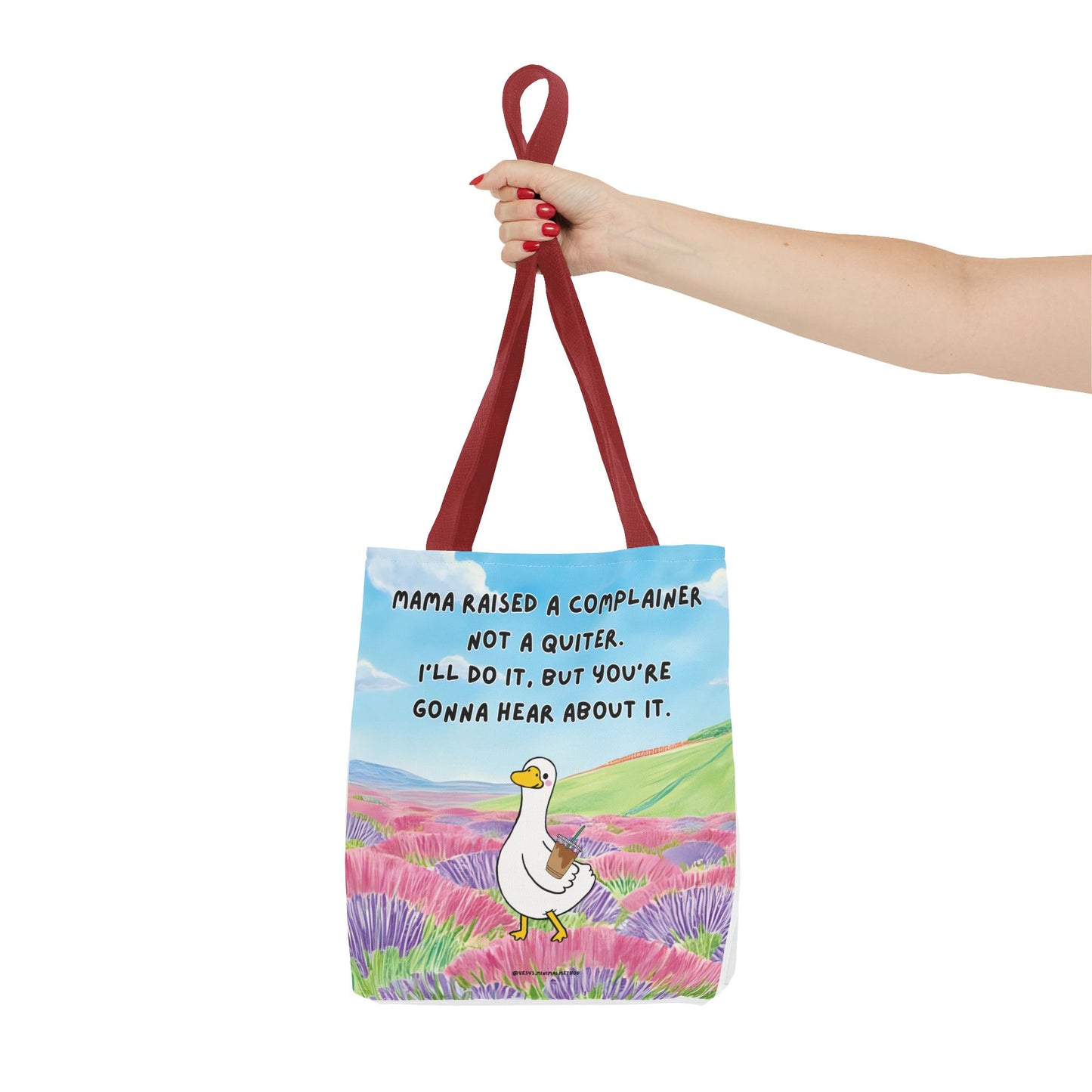 Mama Raised a Complainer Tote Bag – Funny Mom Quote All-Over Print Beach & Market Bag
