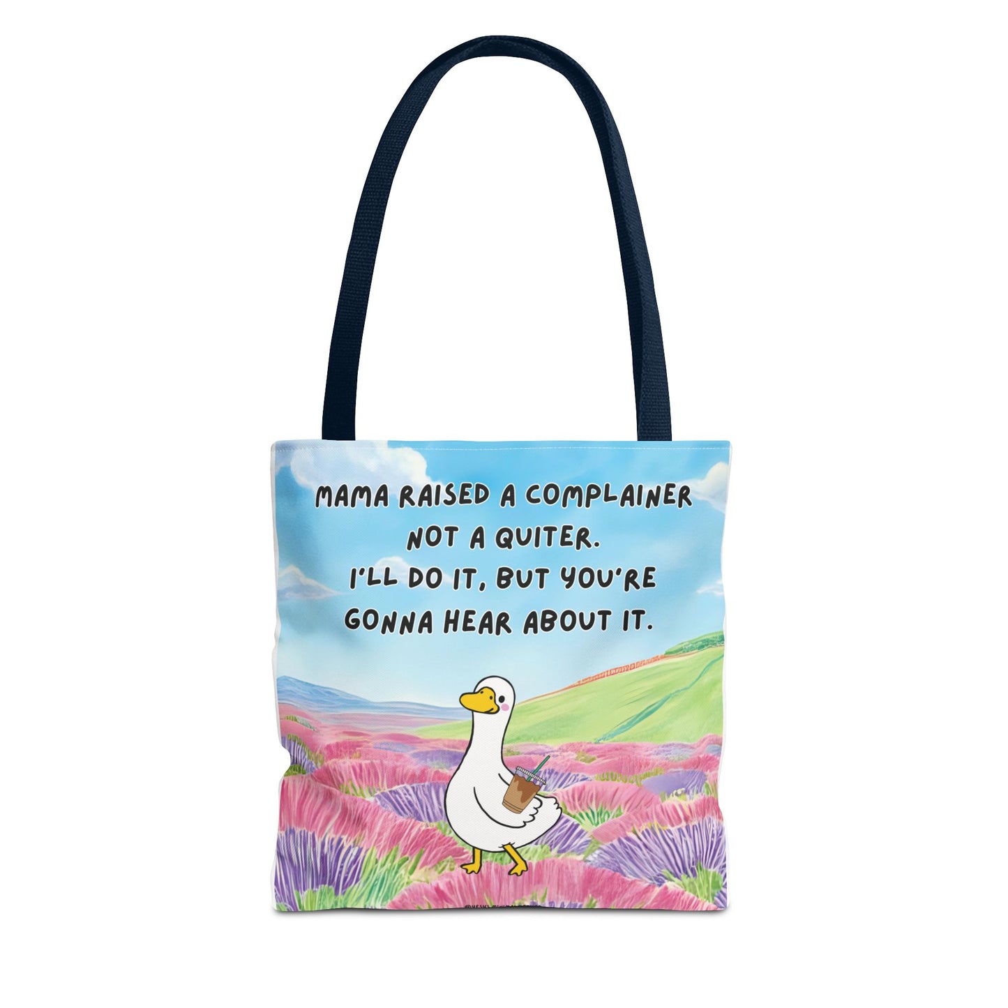 Mama Raised a Complainer Tote Bag – Funny Mom Quote All-Over Print Beach & Market Bag