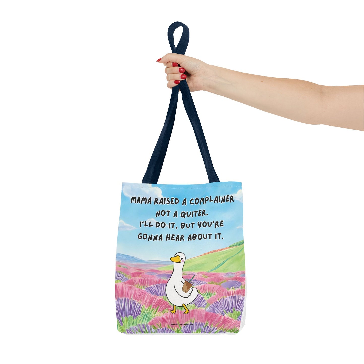 Mama Raised a Complainer Tote Bag – Funny Mom Quote All-Over Print Beach & Market Bag