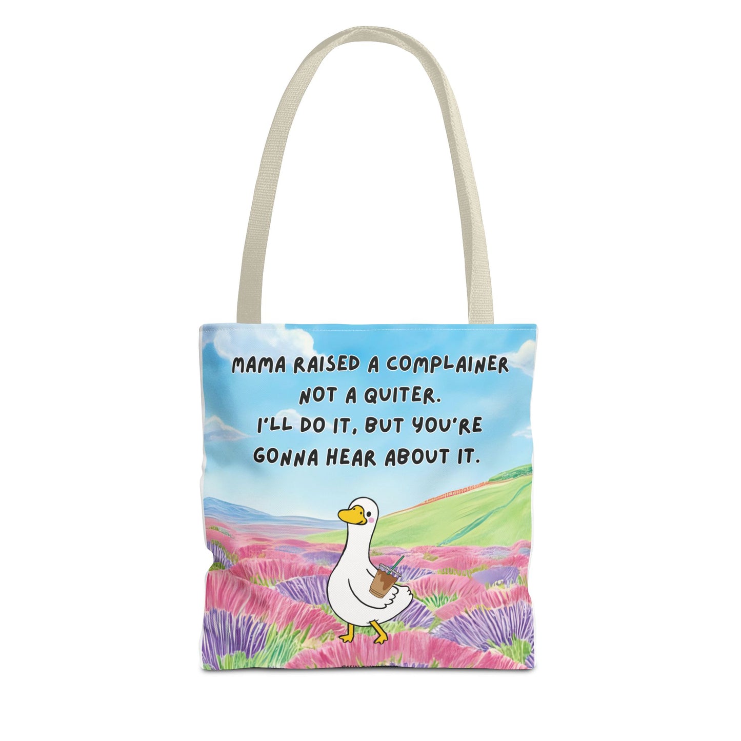 Mama Raised a Complainer Tote Bag – Funny Mom Quote All-Over Print Beach & Market Bag