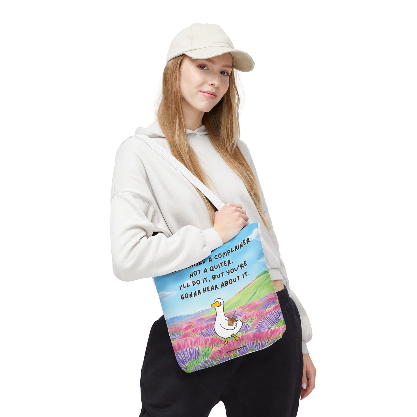 Mama Raised a Complainer Tote Bag – Funny Mom Quote All-Over Print Beach & Market Bag