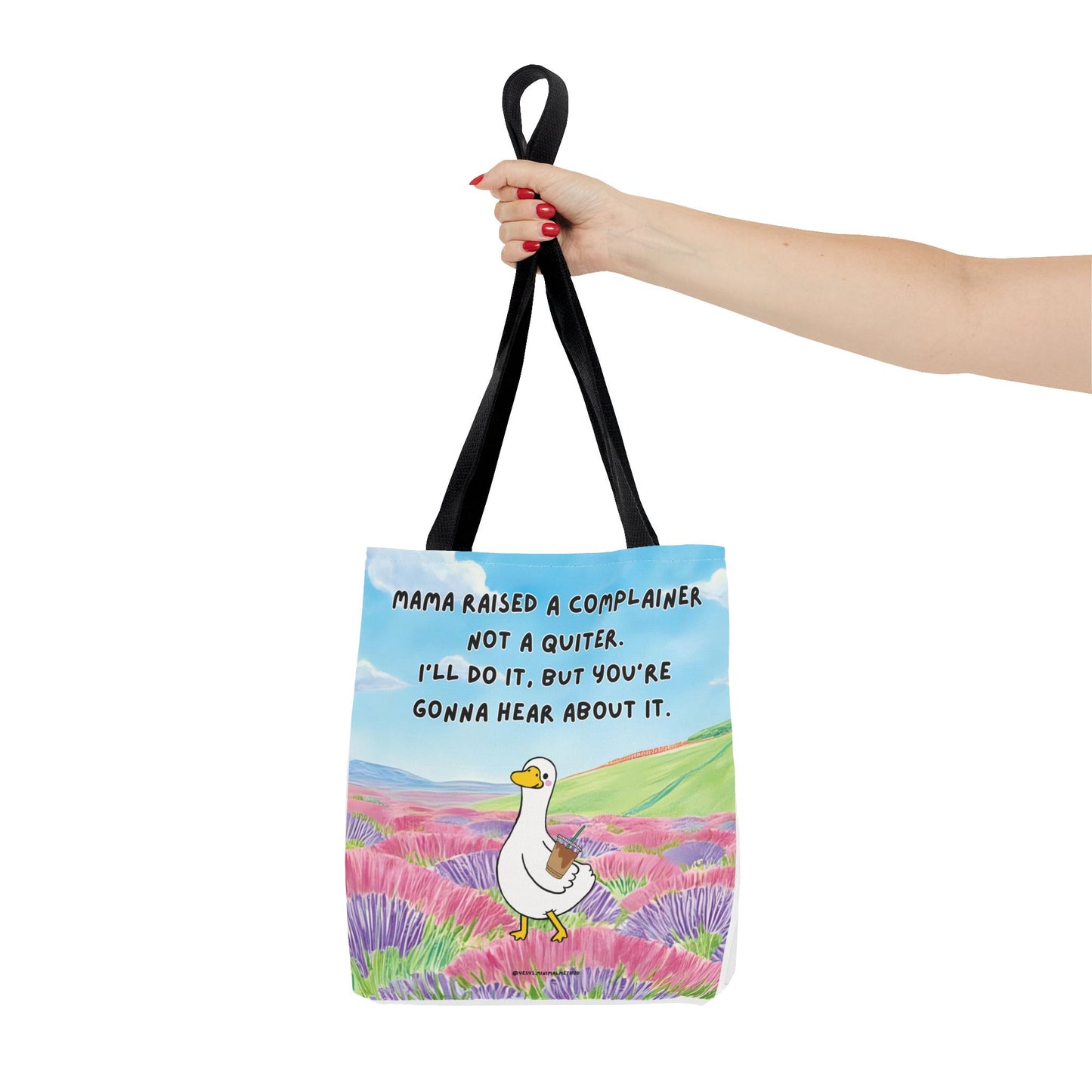 Mama Raised a Complainer Tote Bag – Funny Mom Quote All-Over Print Beach & Market Bag