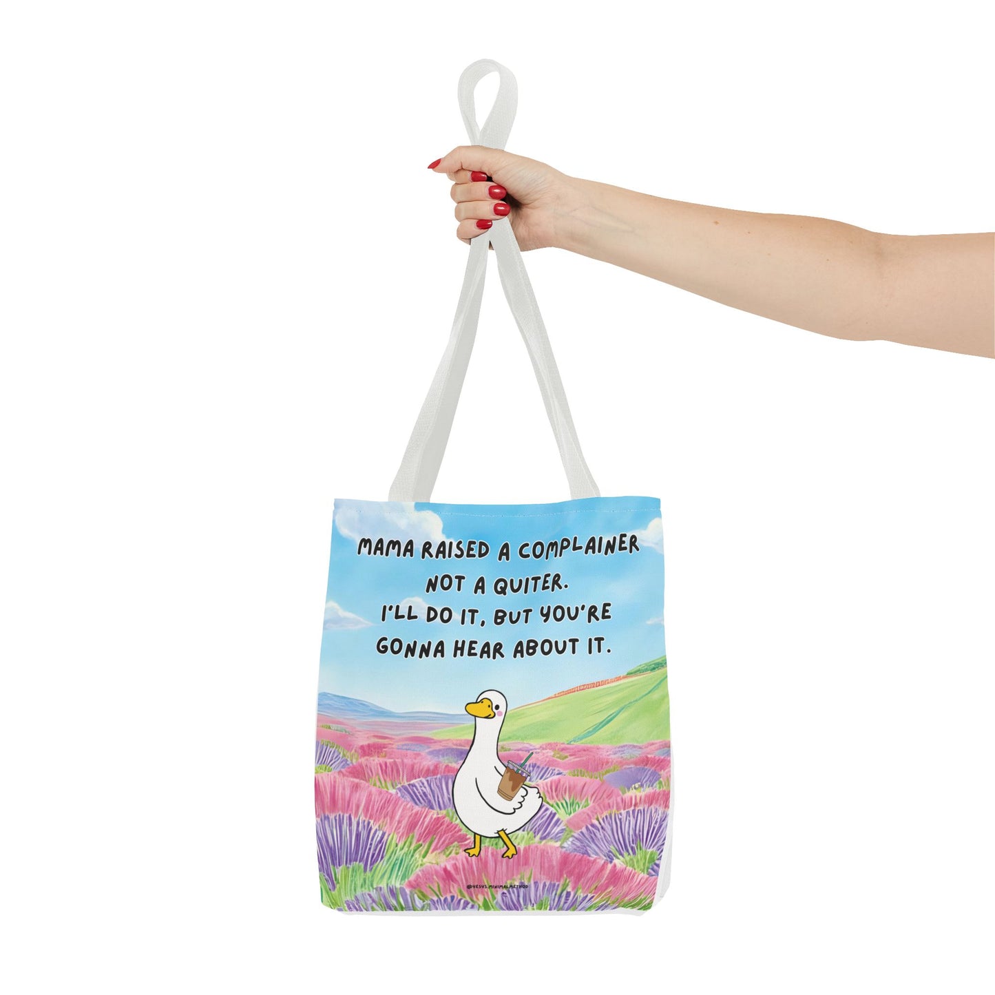 Mama Raised a Complainer Tote Bag – Funny Mom Quote All-Over Print Beach & Market Bag