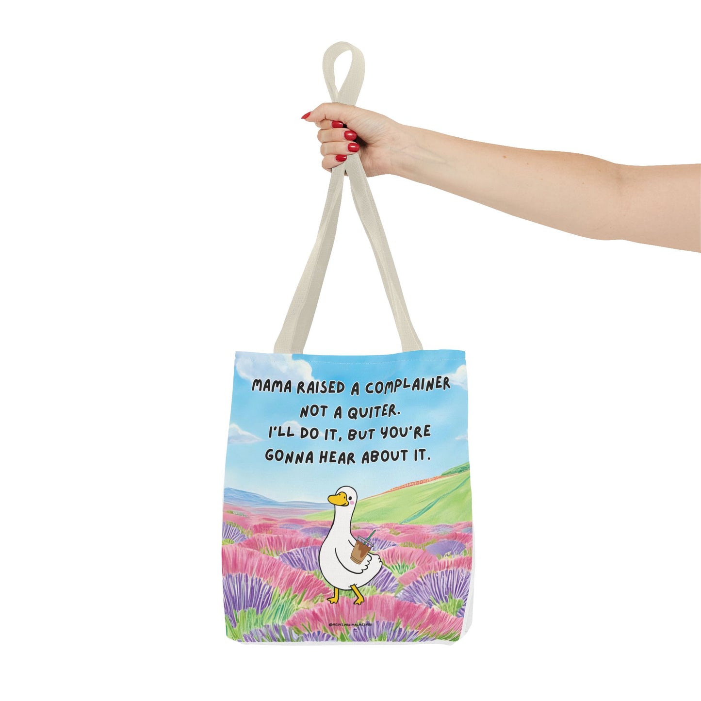 Mama Raised a Complainer Tote Bag – Funny Mom Quote All-Over Print Beach & Market Bag