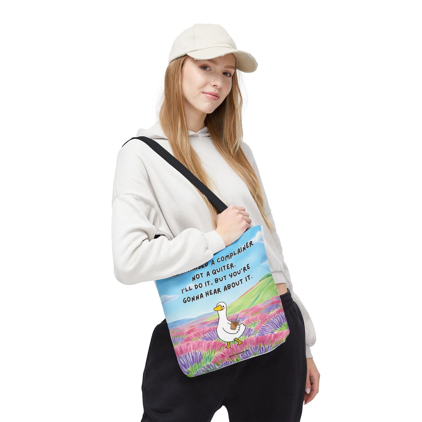 Mama Raised a Complainer Tote Bag – Funny Mom Quote All-Over Print Beach & Market Bag